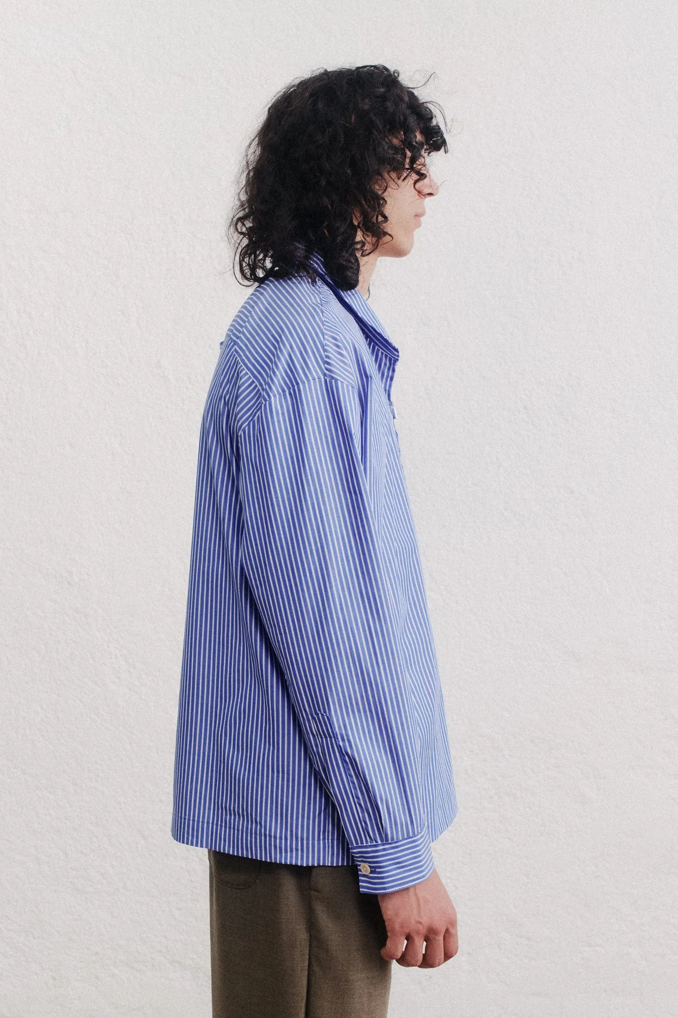 A Kind of Guise Chao Fisherman's Shirt Crisp Pacific Stripe