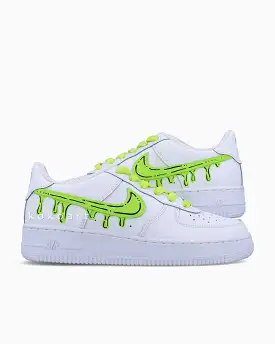 AF1 Neon Green Dripping