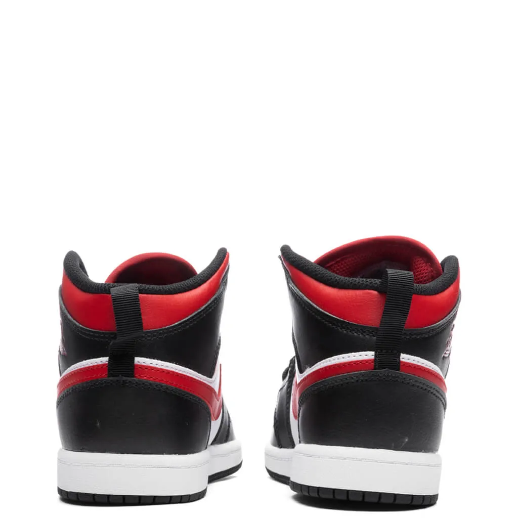 Air 1 Mid (PS) - Black/Fire Red/White