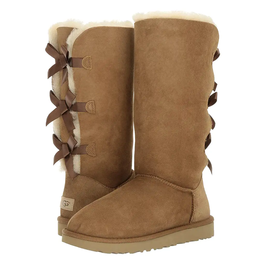 Bailey Bow II Water Resistant Suede Sheepskin Women's Tall Winter Boots