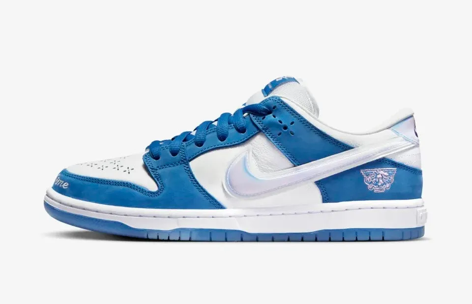 Born x Raised x Nike SB Dunk Low One Block At A Time White Deep Royal Blue FN7819-400