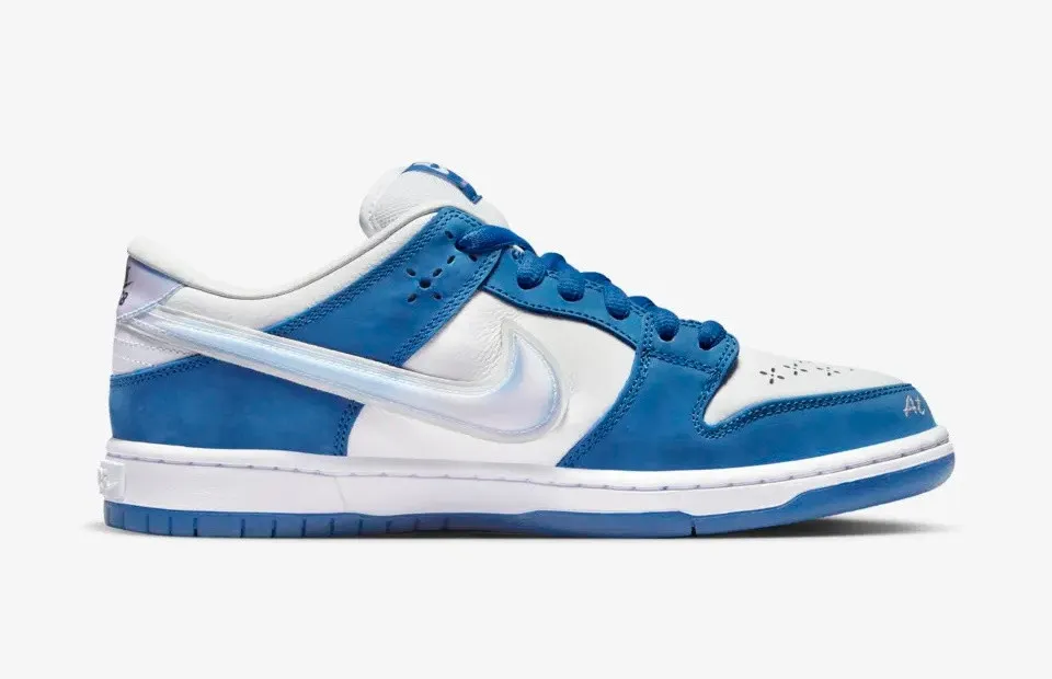 Born x Raised x Nike SB Dunk Low One Block At A Time White Deep Royal Blue FN7819-400