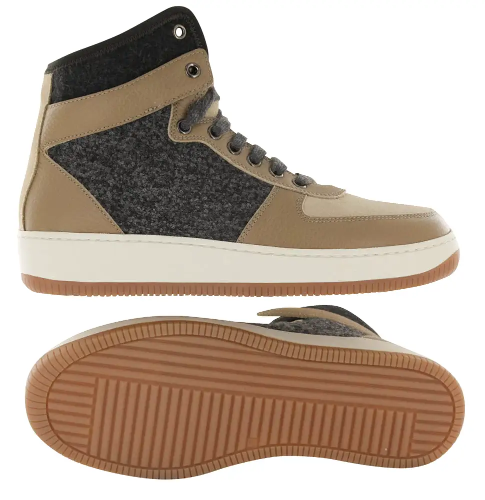 Brunello Cucinelli Beige High Top Sneakers