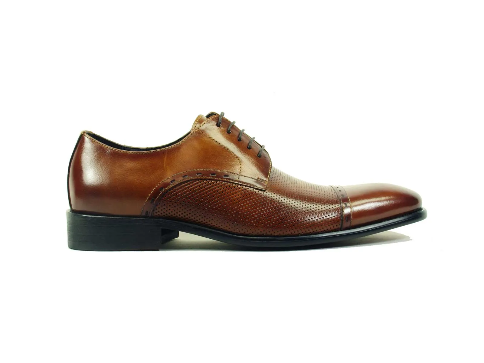 Cap Toe Leather Lace-up Shoe