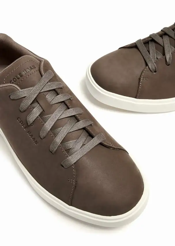 Cole Haan Grand Crosscourt Traveler Irish Coffee Nubuck Lace Up Low Top Sneakers