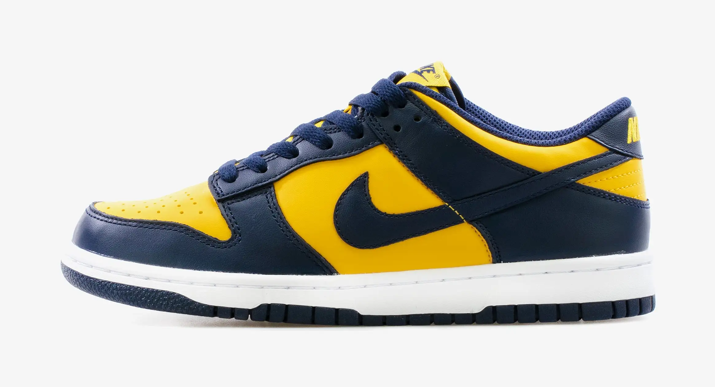 Dunk Low Michigan Grade School Lifestyle Shoe (Yellow/Navy)