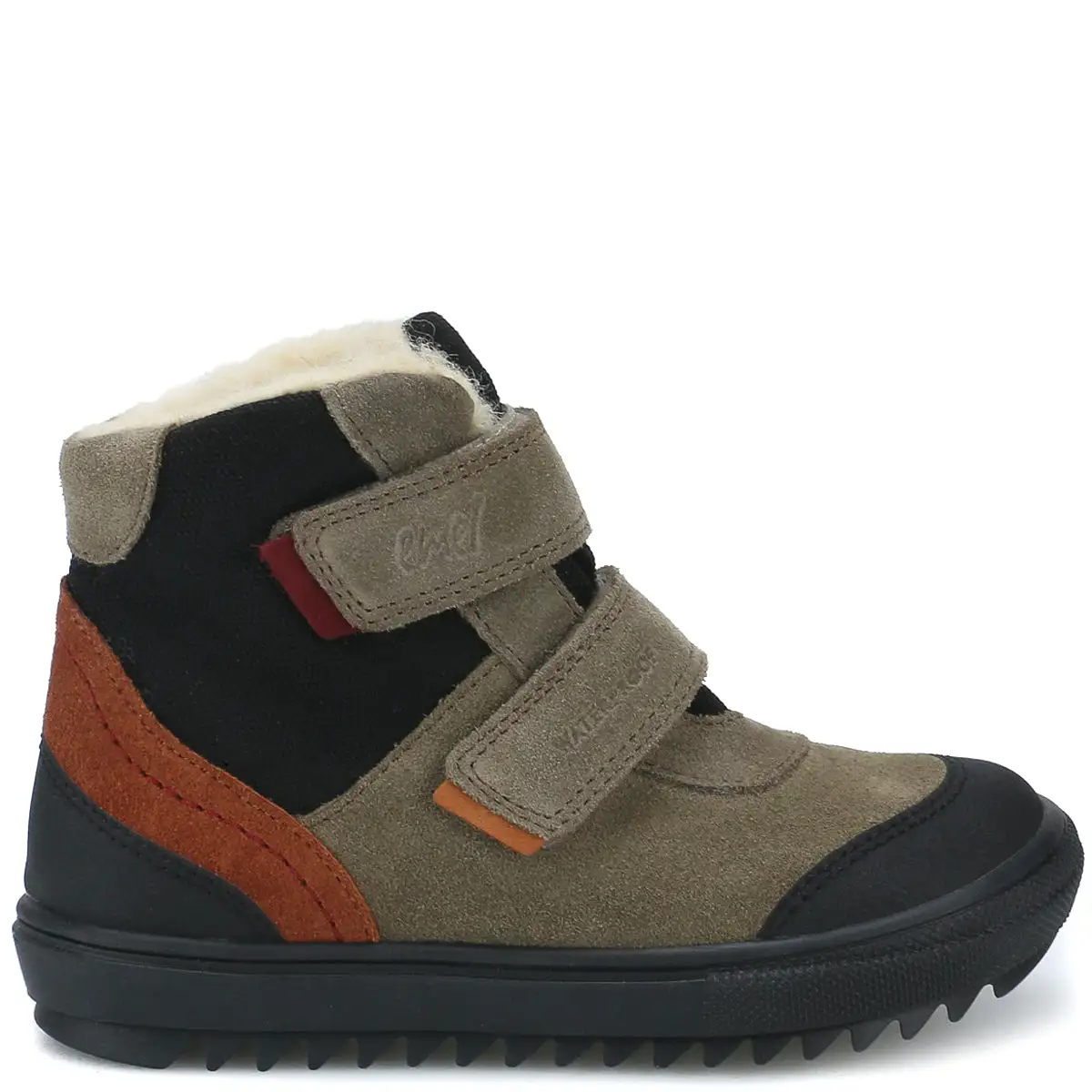 (EV2761-1) Emel velcro winter shoes Khaki