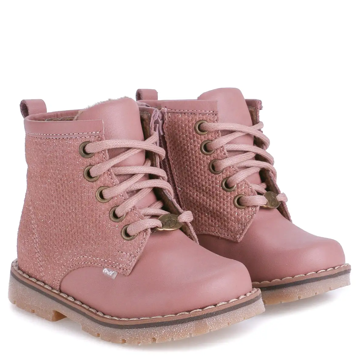 (EY2727B-1) Emel Lace Up Winter Boots rose