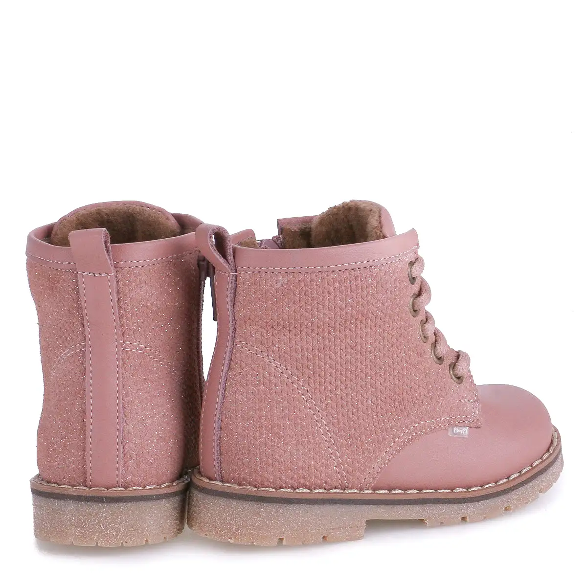 (EY2727B-1) Emel Lace Up Winter Boots rose