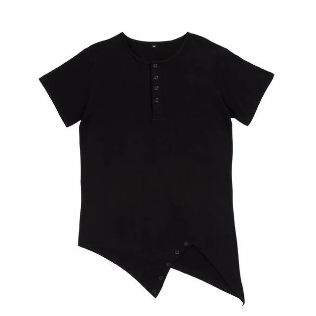 Fashion Street Wear for Men Hi-Street Longline Sharp Triangle Tail Shirt