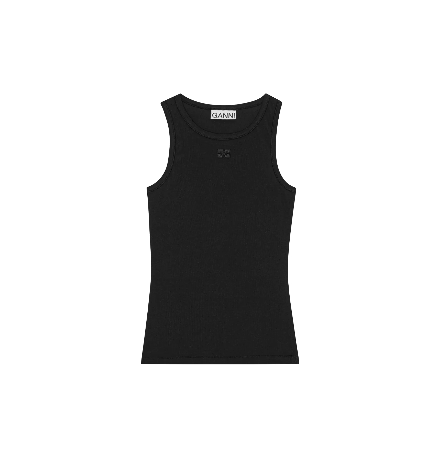 GANNI Black Soft Tank Top