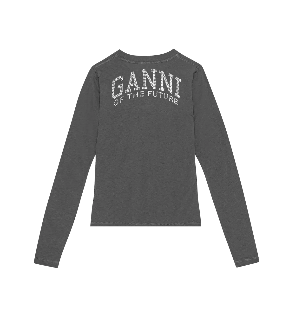 GANNI Grey Jersey Slim T-shirt