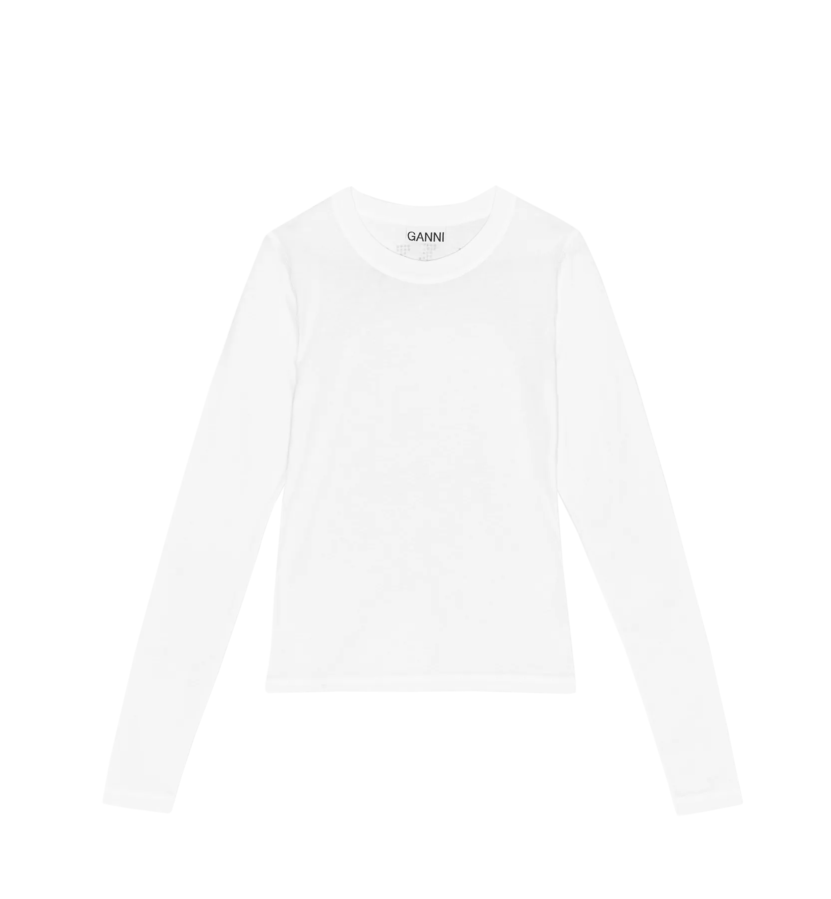 GANNI White Jersey Slim T-shirt