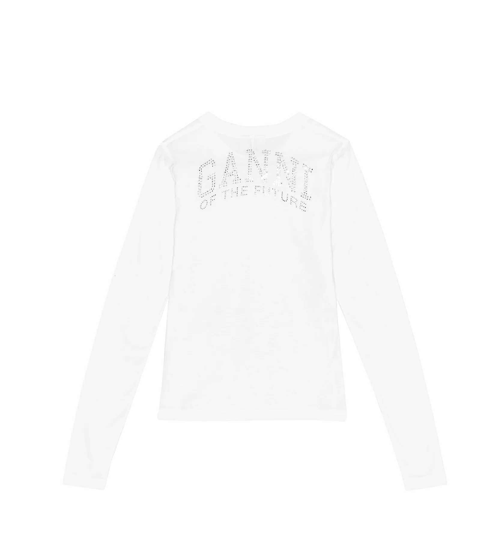 GANNI White Jersey Slim T-shirt