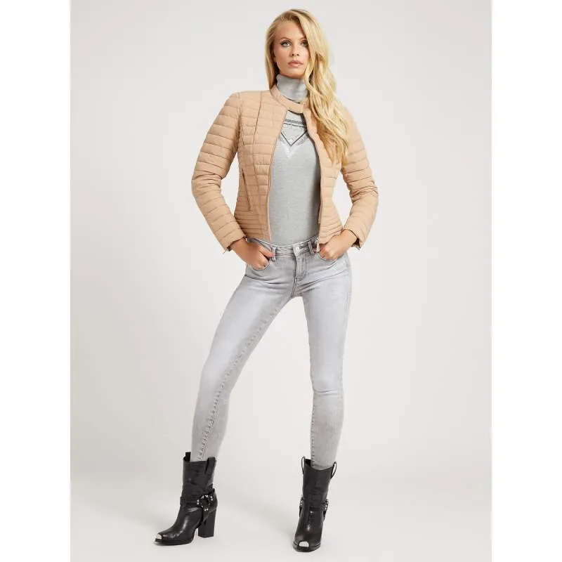 Guess beige padded jacket - Unas1- Guess with Discounts- Miami