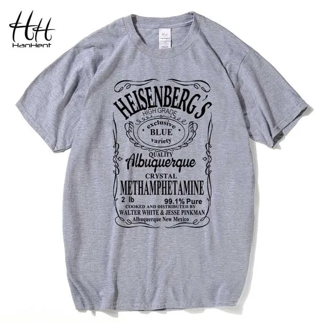 HanHent Funny T shirts Men Summer Fashion Moon Print Tshirt Casual Short Sleeve O-neck T-shirt Cotton Top Tees Dropshipping 2018