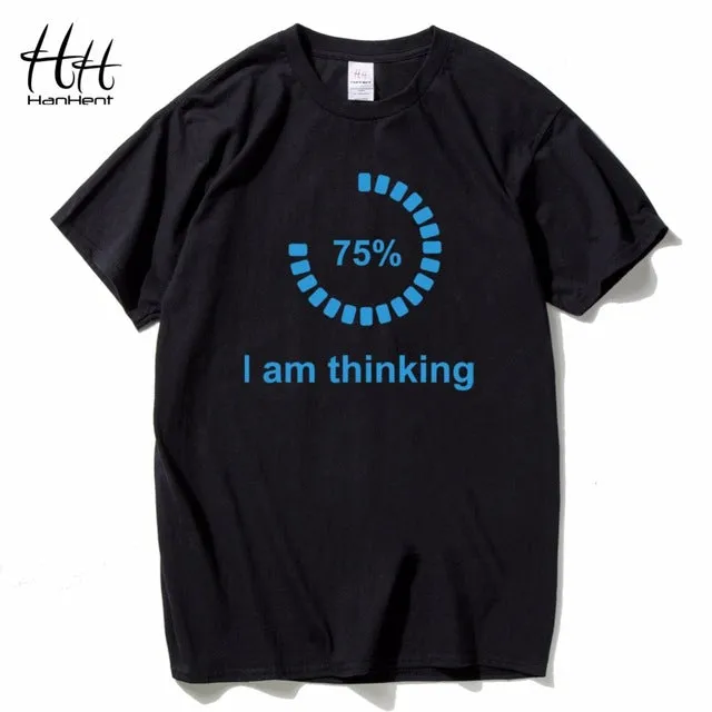 HanHent Funny T shirts Men Summer Fashion Moon Print Tshirt Casual Short Sleeve O-neck T-shirt Cotton Top Tees Dropshipping 2018