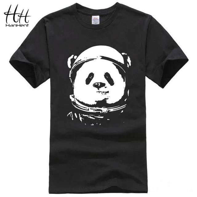 HanHent Funny T shirts Men Summer Fashion Moon Print Tshirt Casual Short Sleeve O-neck T-shirt Cotton Top Tees Dropshipping 2018