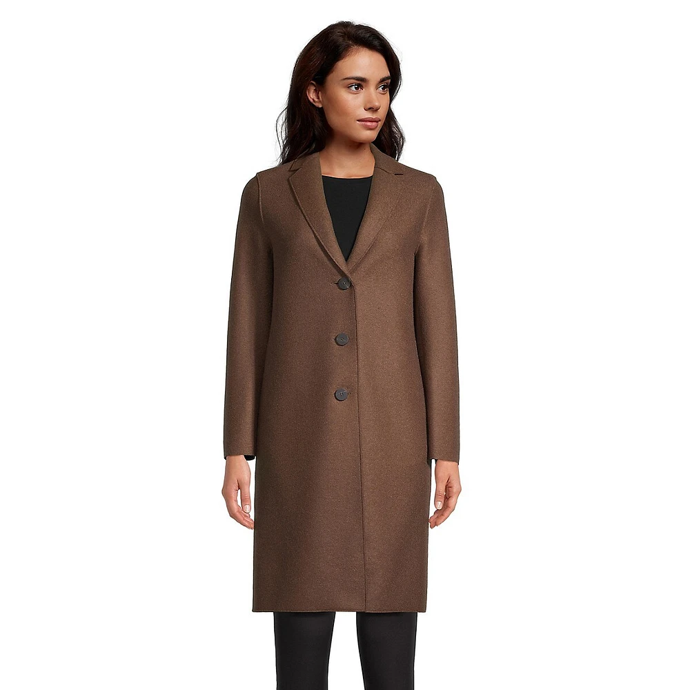 Harris Wharf London Pressed Wool Overcoat