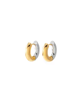 Hugues Two-Tone Hoop Earrings