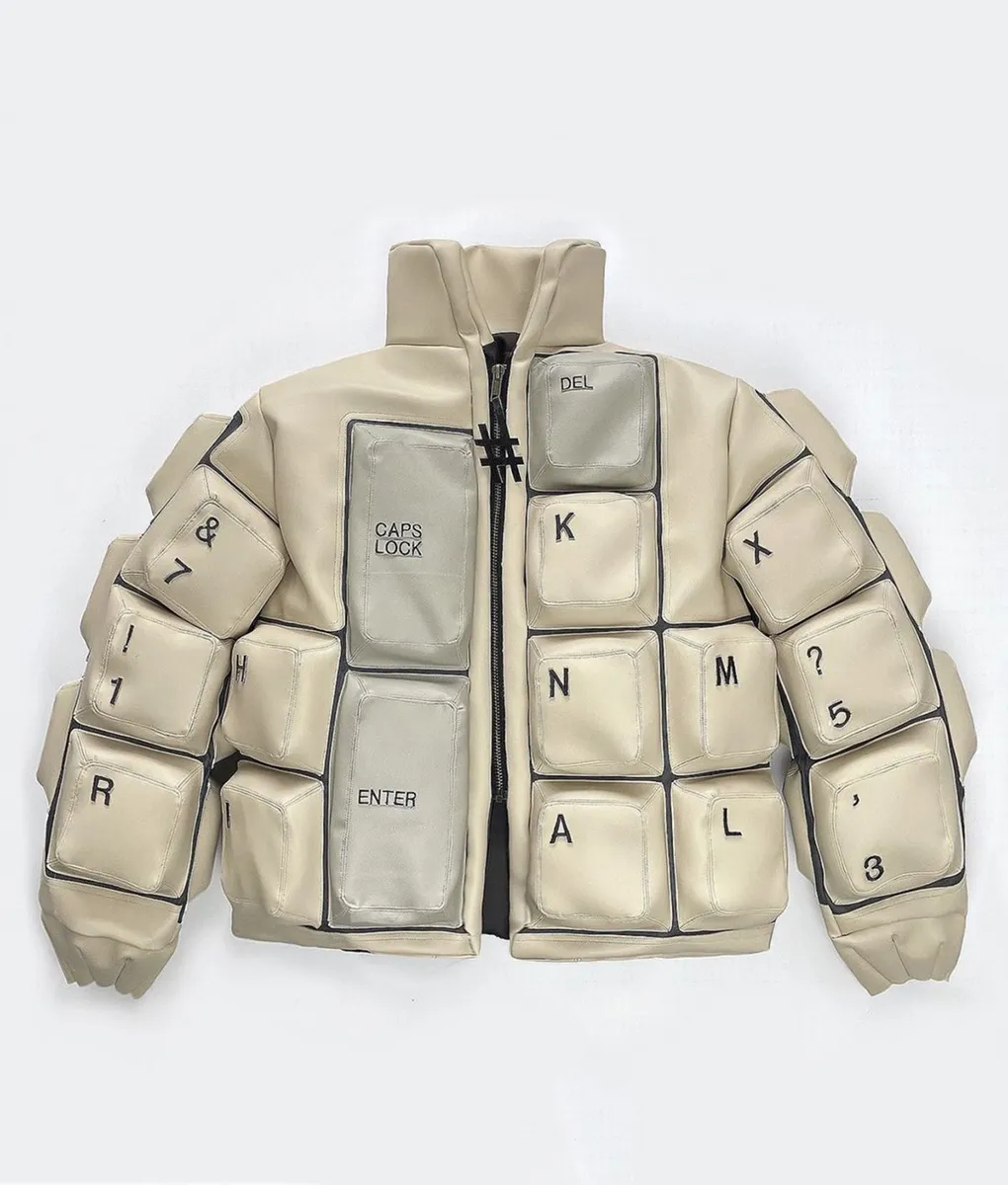 keyboard Puffer Jacket - keyboard Insulated Puffer Jacket