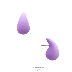 Matte Lavender Trendy teardrop earrings