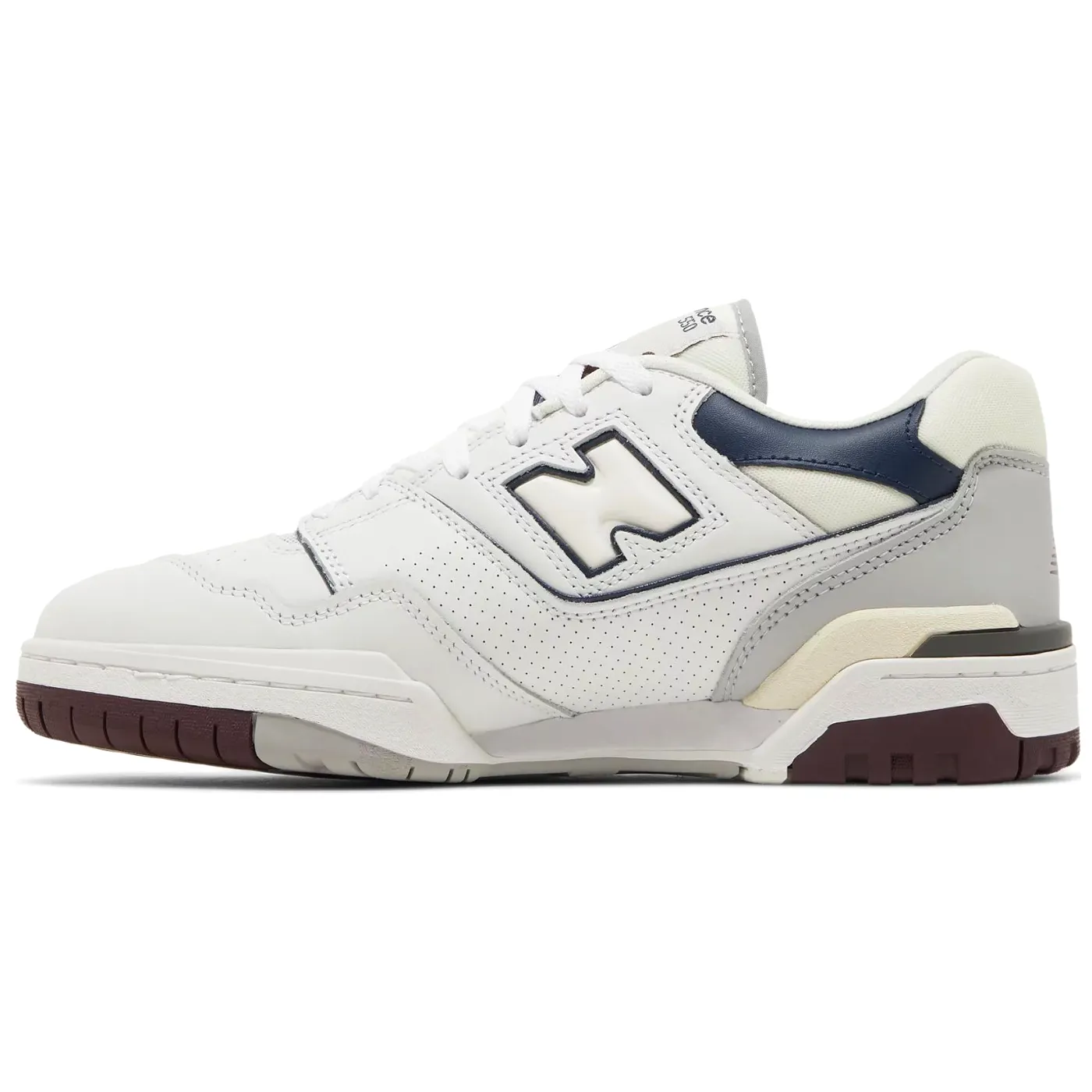 New Balance 550 White Burgundy Navy