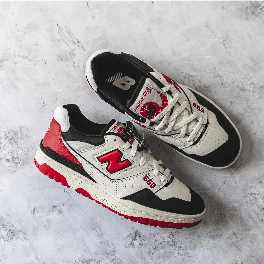 New Balance 550 White Red Black