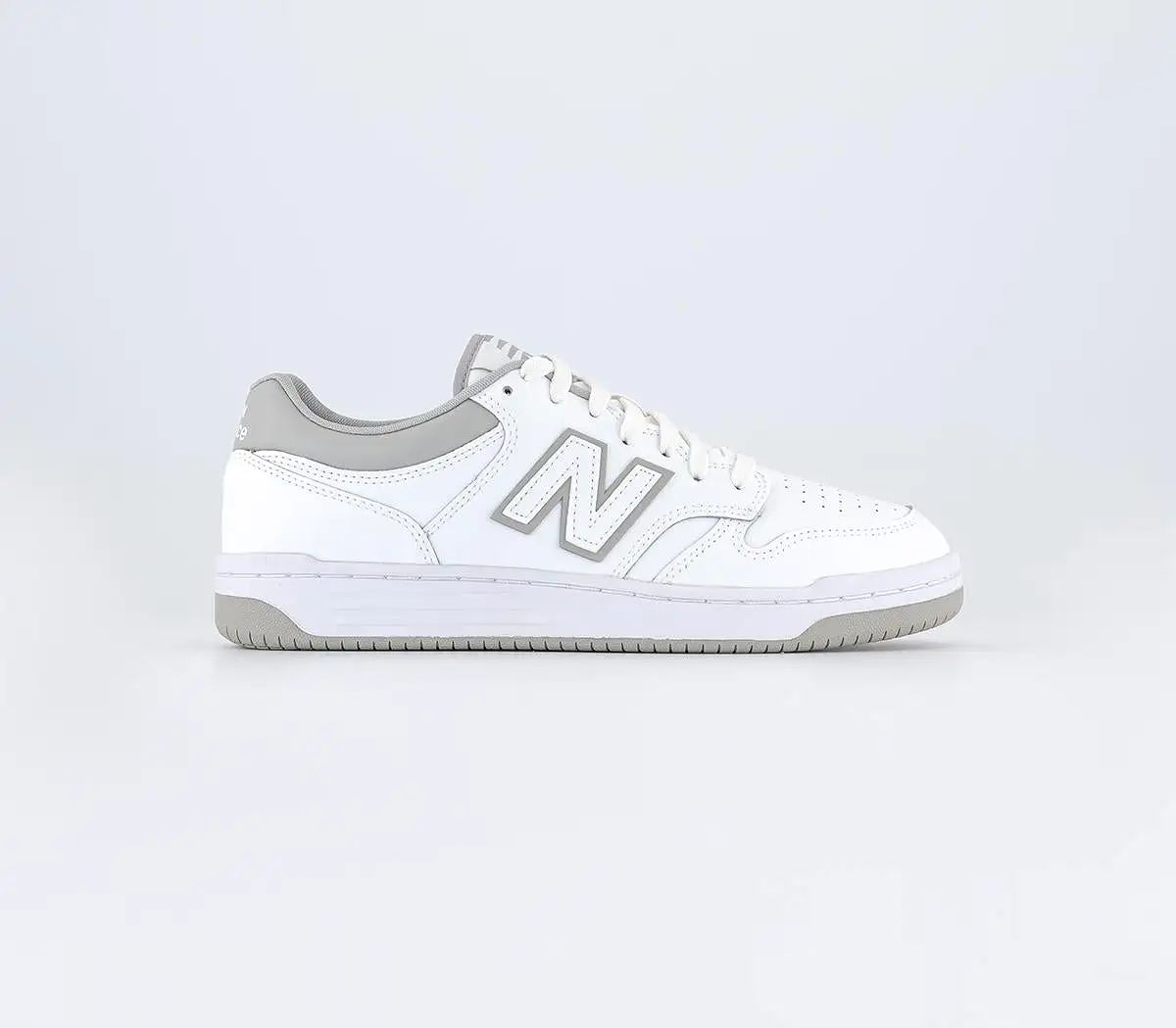 New Balance BB480 White Grey Trainers