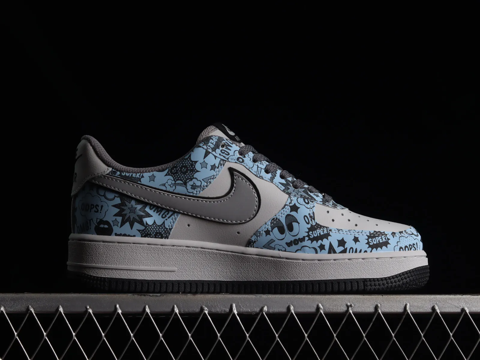 Nike Air Force 1 07 Low Smurfs Grey Blue Black ZG0088-822