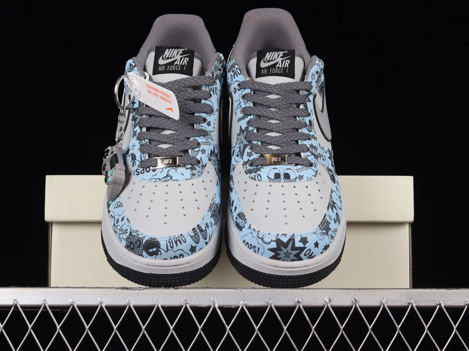 Nike Air Force 1 07 Low Smurfs Grey Blue Black ZG0088-822