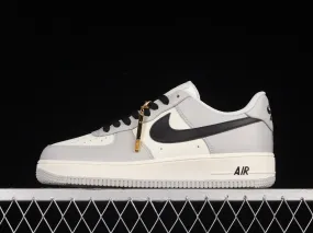 Nike Air Force 1 07 Low Soot White Grey Black Metallic Gold DO7417-991