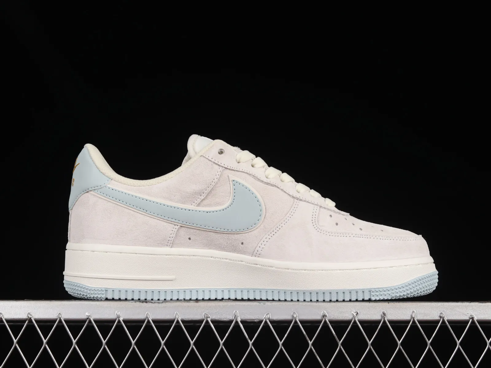 Nike Air Force 1 07 Low Suede Blue Gold KK5636-510