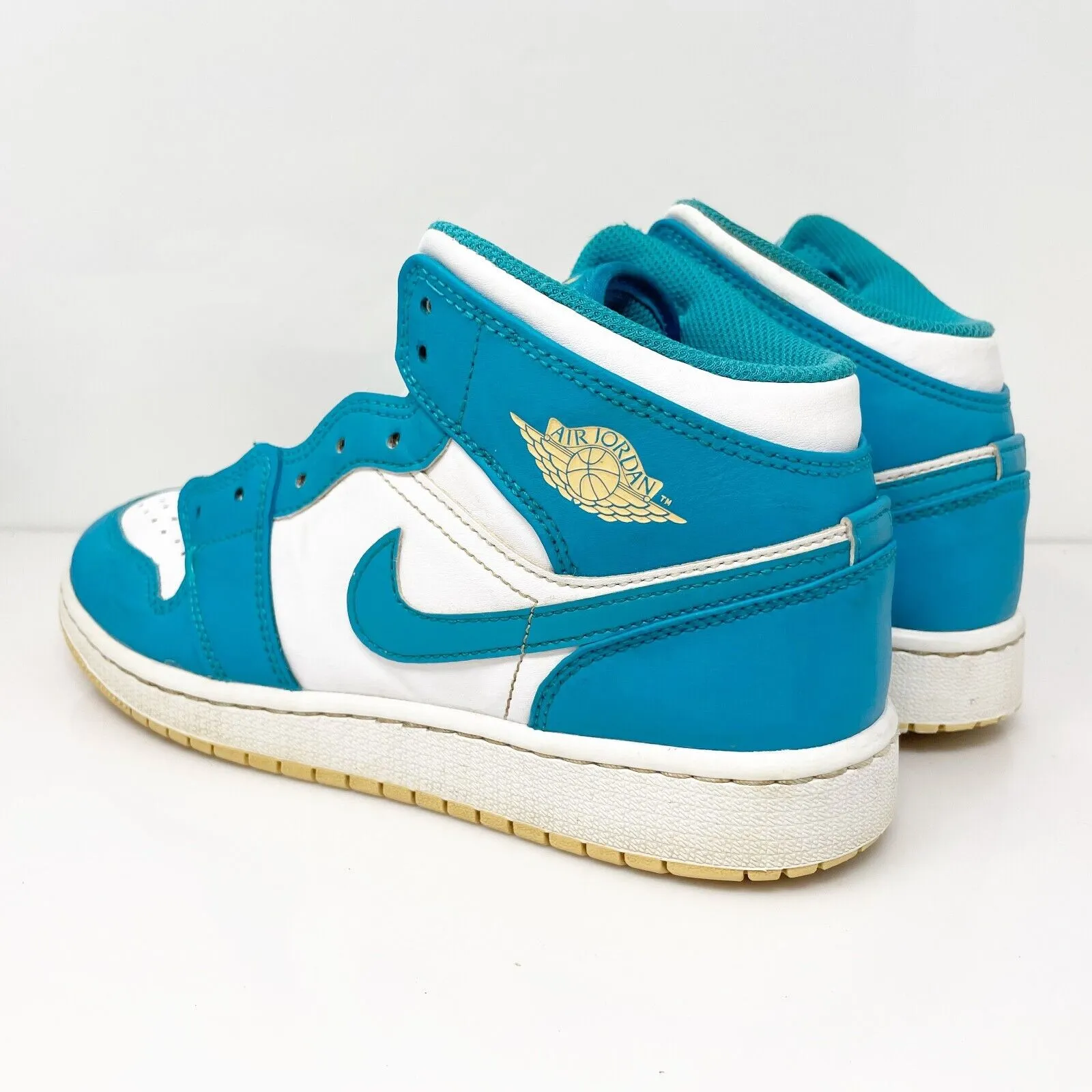 Nike Boys Air Jordan 1 Mid DO8423-400 Blue Basketball Shoes Sneakers Size 6Y