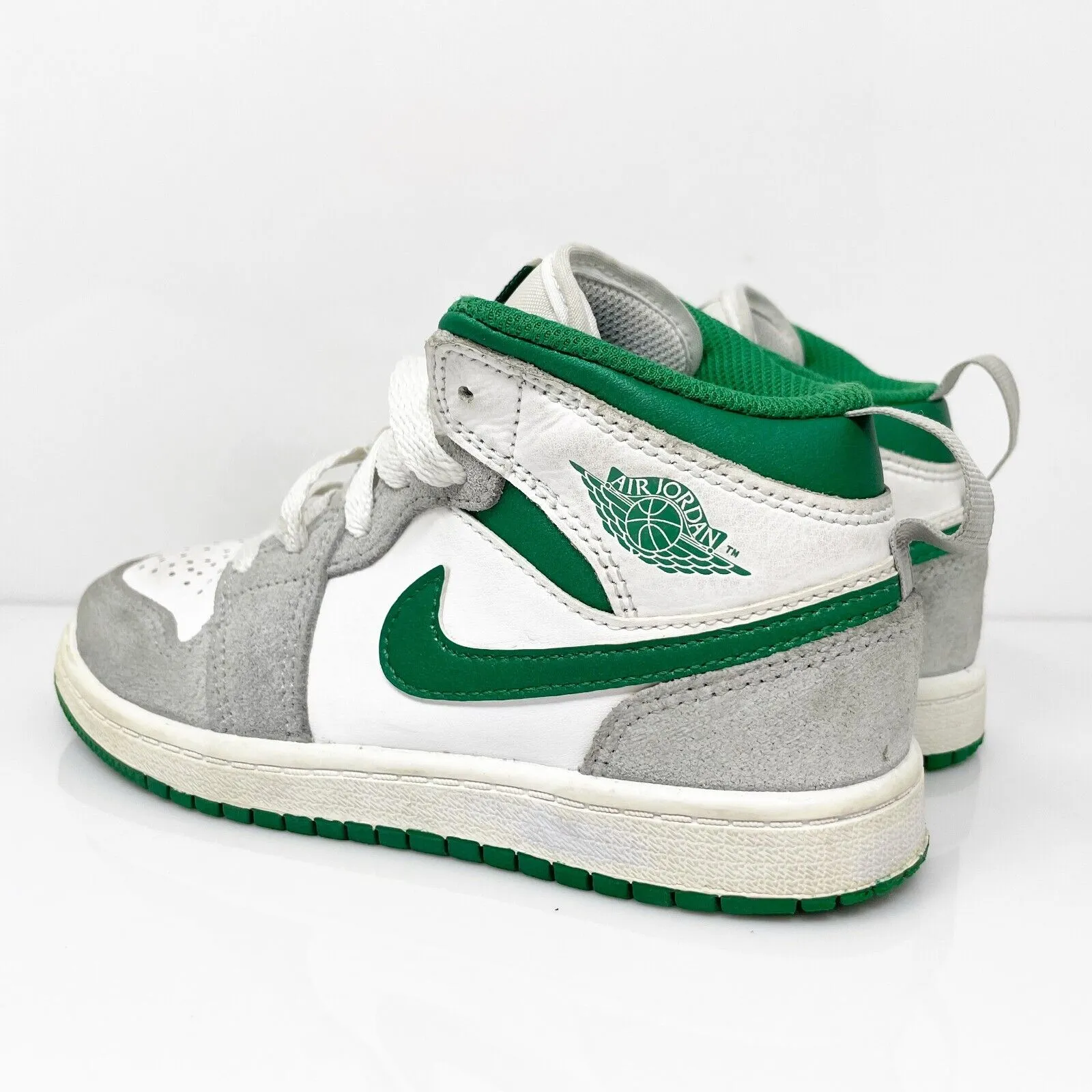 Nike Boys Air Jordan 1 Mid SE DC7249-103 White Basketball Shoes Sneakers Sz 13C