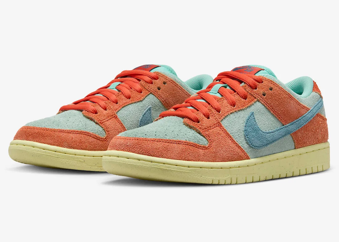 Nike SB Dunk Low Noise Aqua Orange Emerald Rise Lemon Chiffon DV5429-800