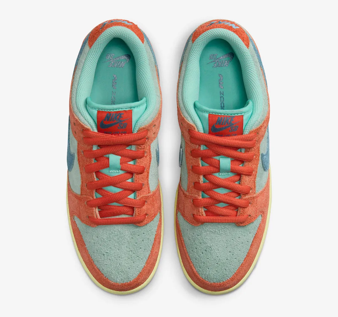 Nike SB Dunk Low Noise Aqua Orange Emerald Rise Lemon Chiffon DV5429-800