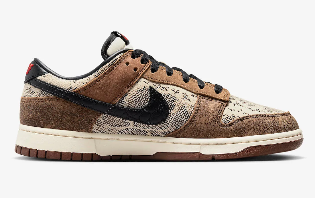 Nike SB Dunk Low Premium CO.JP Brown Snakeskin Ale Brown Black University Red FJ5434-120