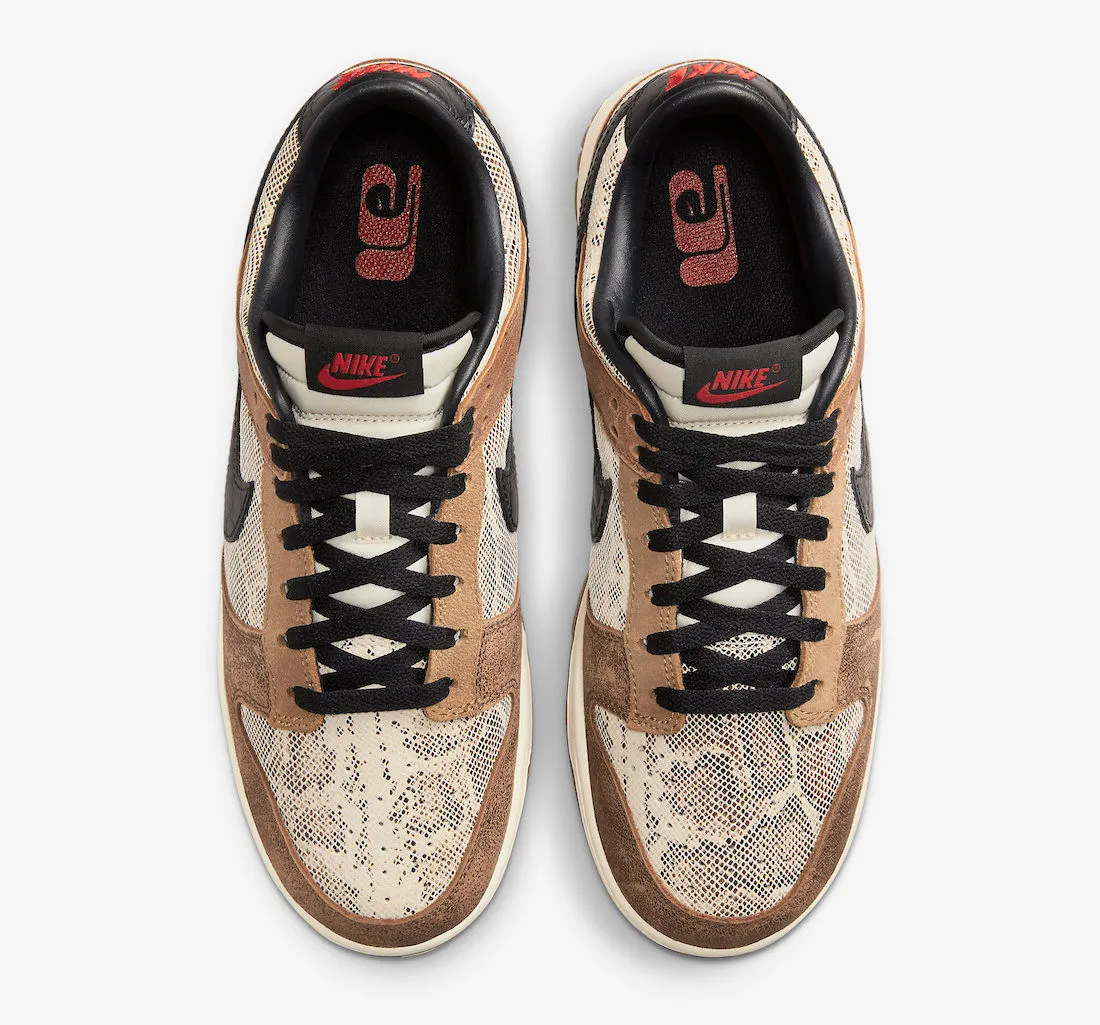 Nike SB Dunk Low Premium CO.JP Brown Snakeskin Ale Brown Black University Red FJ5434-120