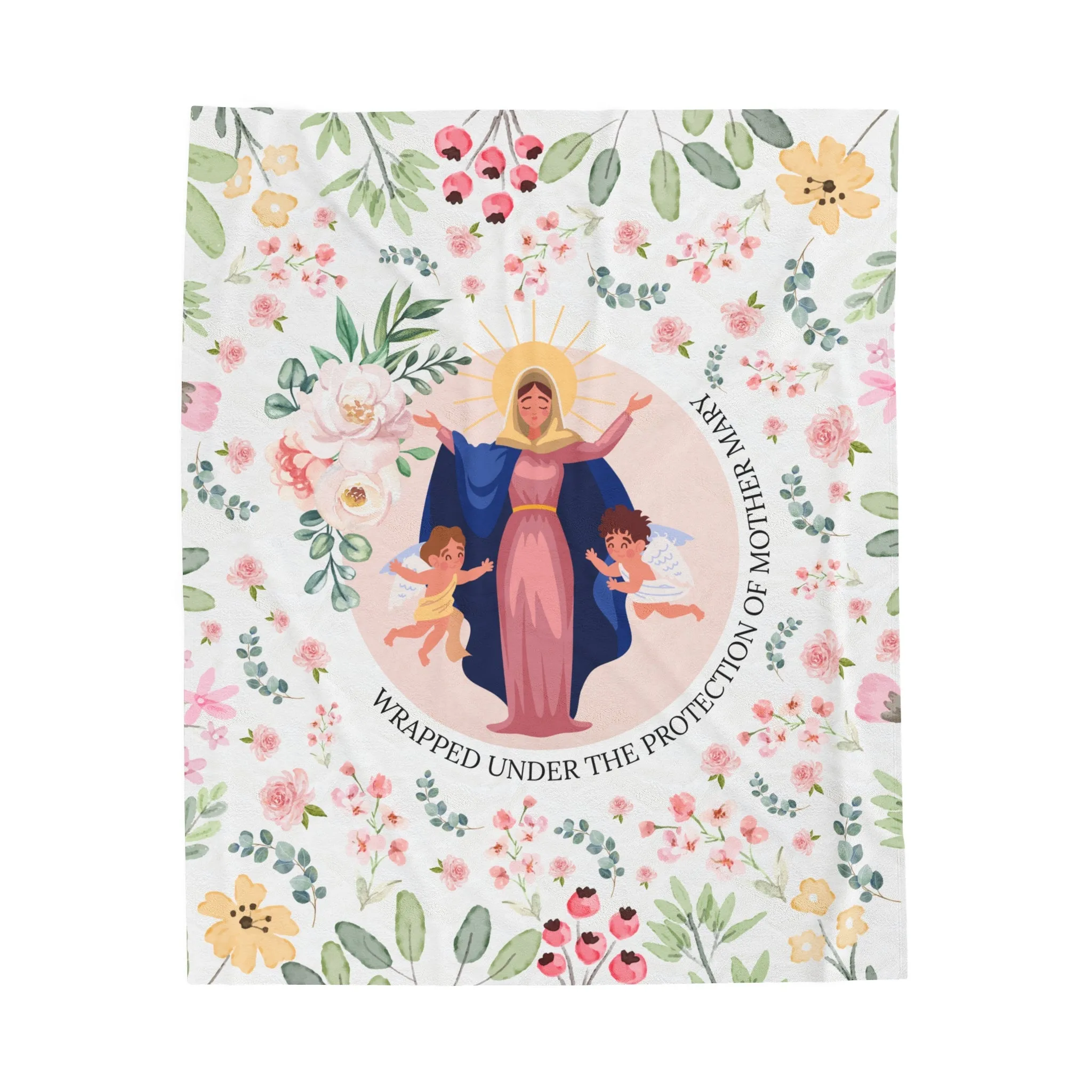 [PRE-ORDER] Mother Mary Fleece Throw Blanket - Multicolour (Personalisation Available)