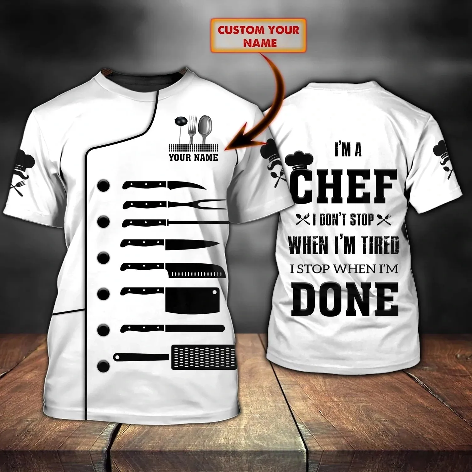 PROUD CHEFS T-SHIRT DESIGN - 3D