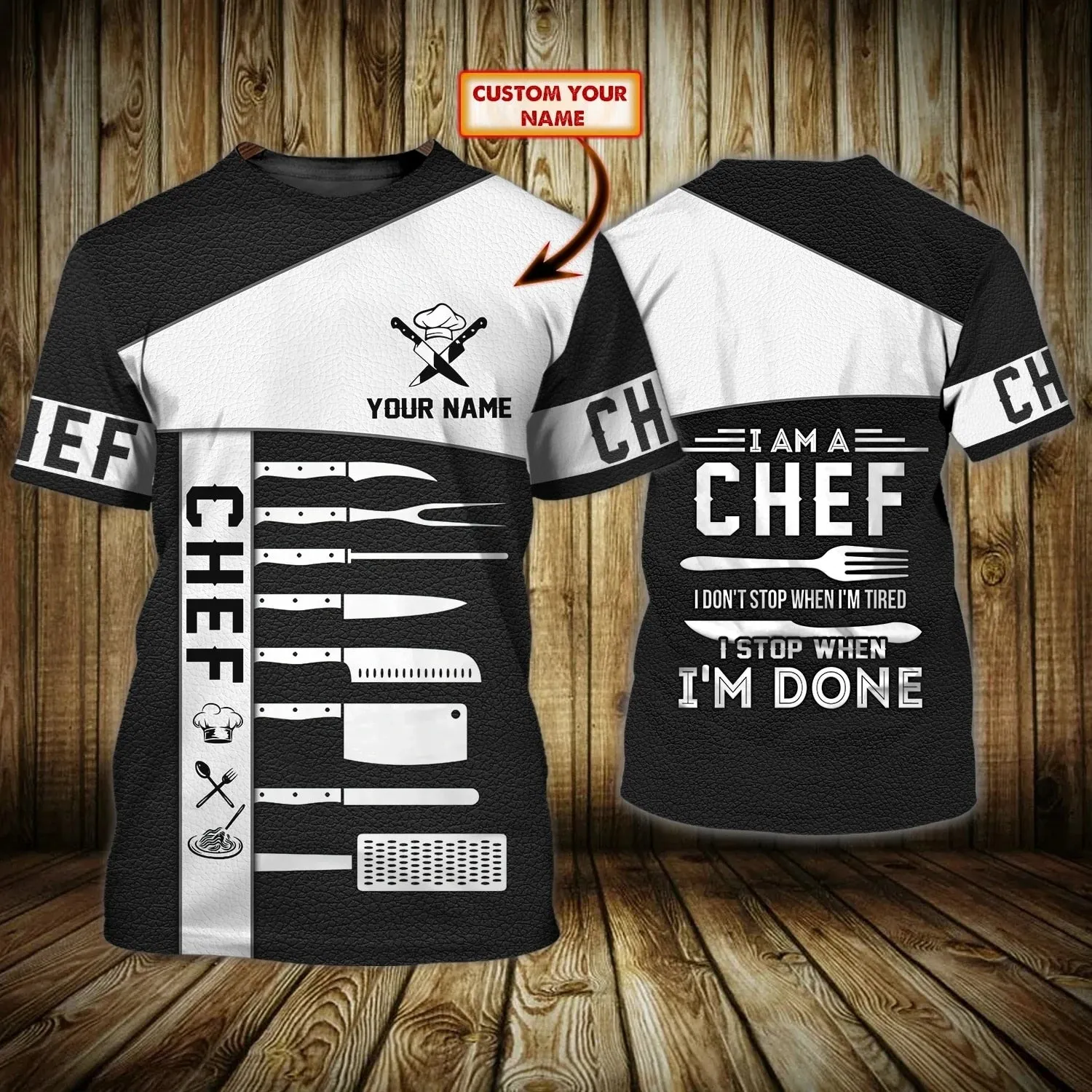 PROUD CHEFS T-SHIRT DESIGN - 3D