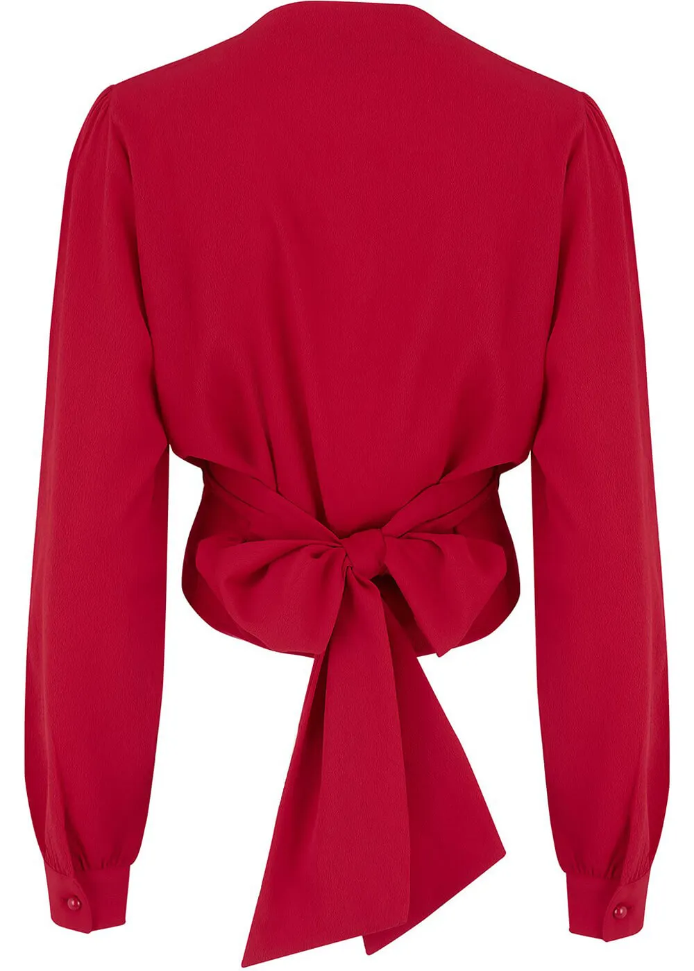 Rock N Romance Darla Long Sleeve 40's Wrap Blouse Red