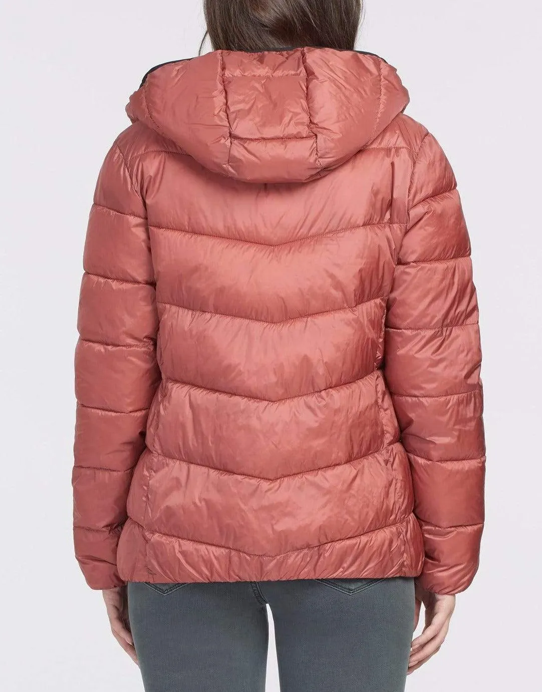 Short Iridescent Puffer Coat