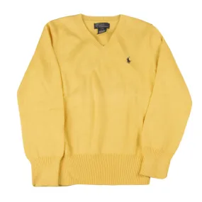 V NECK PULL Kid Fall Yellow 