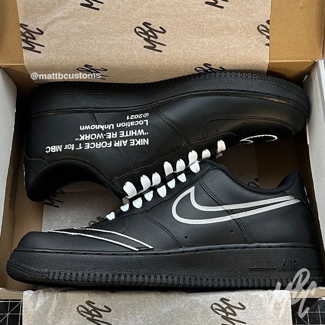 White Rework - Black Air Force 1 | UK 10.5