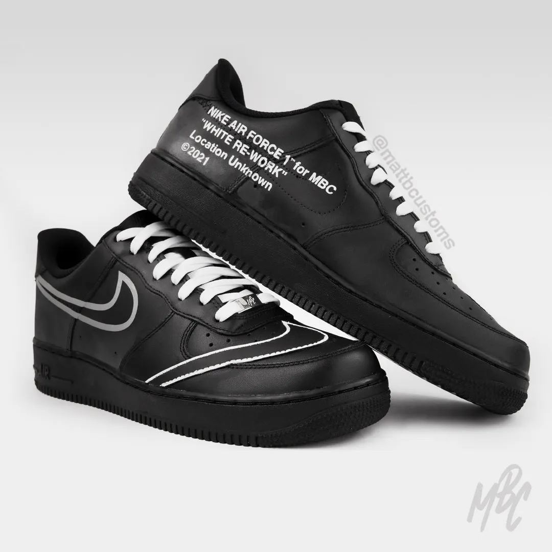 White Rework - Black Air Force 1 | UK 10.5