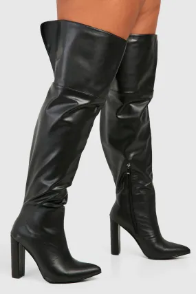 Wide Calf Over The Knee Stiletto Boots