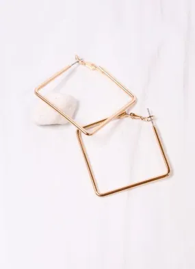 Wilder Square Hoop Earring GOLD