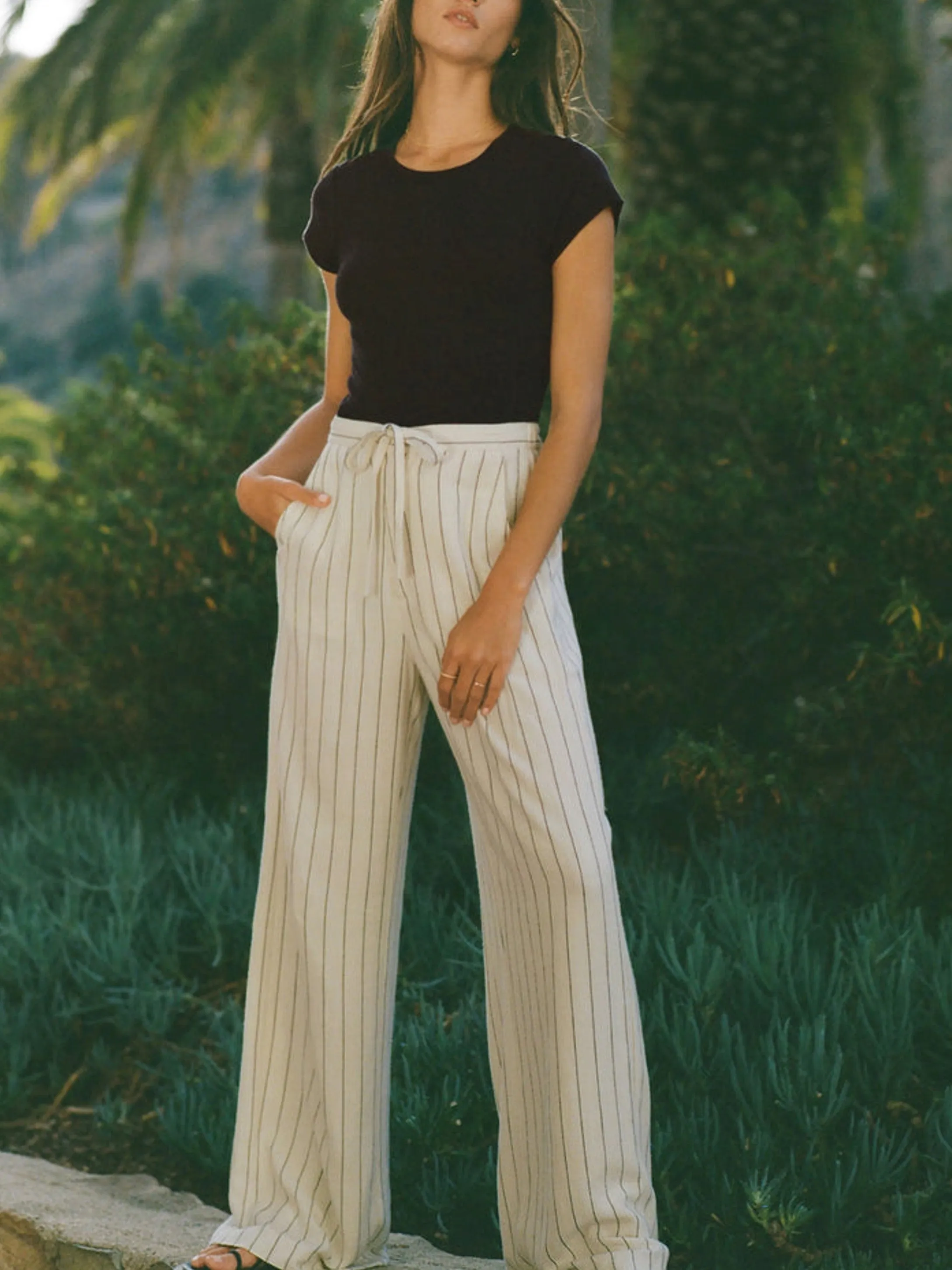 Z SUPPLY Cortez Pinstripe Linen Pant